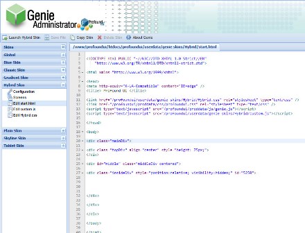 The Advanced Code Editor in Genie makes it easy to view, edit and validate web languages